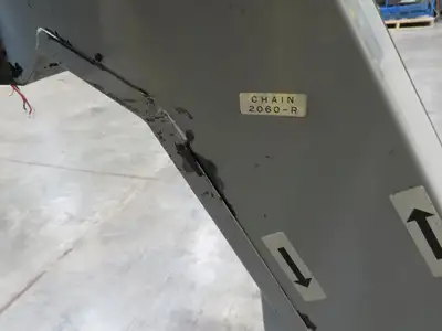 Enomoto Hinge Belt CNC Chip Conveyor 16"x 62" Infeed 31" Discharge 220V 3PH