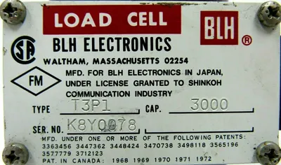 NEW BLH ELECTRONICS T3P1 LOAD CELL 3000 LBS CAP