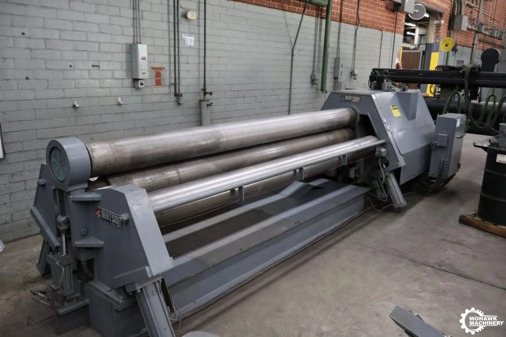 12' x 3/8" BERTSCH "8" 4-ROLL HYDRAULIC PLATE BENDING ROLL