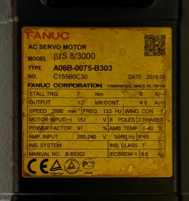 2015 FANUC A06B-0075-B303 Servo Motors | Great American Equipment Company (3)