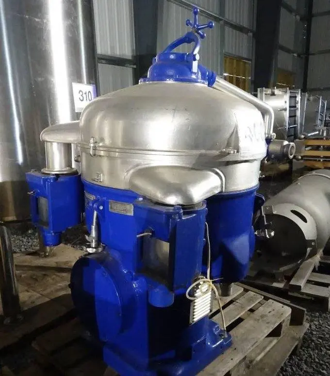 (2) Alfa-Laval SVSX 210B-74 concentrators, 316SS.