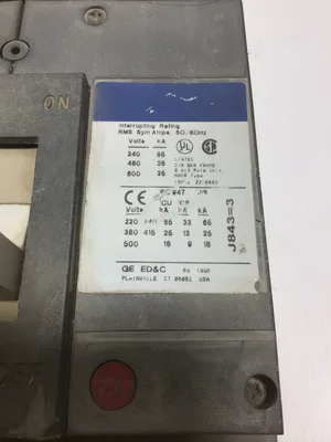 GE Spectra RMS SGHA36AT0400 Circuit Breaker Hi Break 600VAC 3 Pole 400 Amp