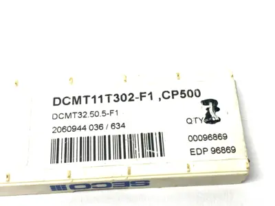 USED SECO DCMT11T302-F1 CP500 TURNING INSERT DCMT32.50.5-F1 CP500