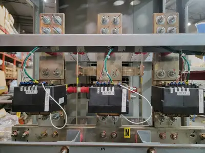 Masterpact Low-Voltage Switchgear Section w/ 3 x NW12H1 Air Circuit Breakers - Metal-Enclosed - NEMA 1 - 600V
