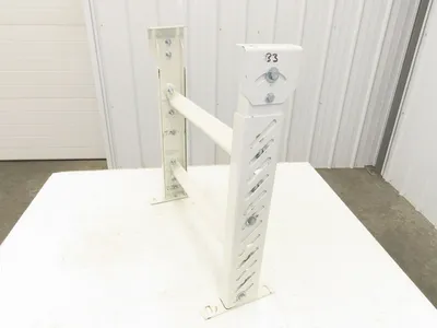 22"W Conveyor Leg Stationary Floor Support WHITE 24" to 38-1/2"H
