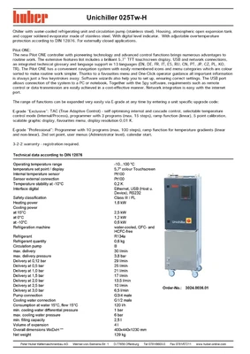 NEW Huber Unichiller 025Tw-H