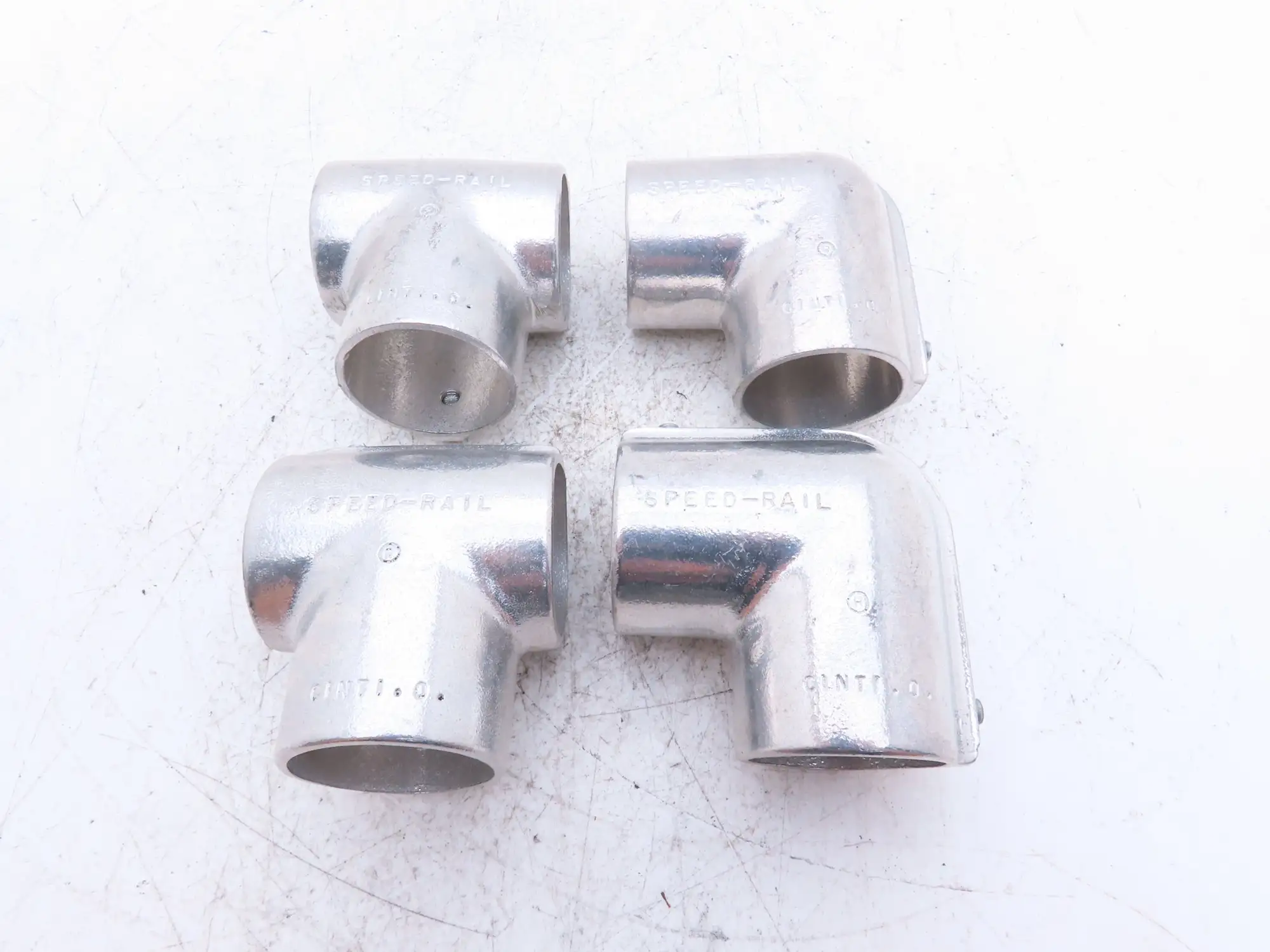 Hollaender 3-9/5-9 Speed-Rail 2" Elbow & Tee Fits 2.375"OD Pipe 2.4" ID Lot of 4