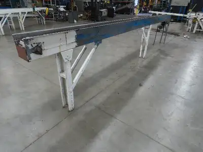 New London Engineering 7.5"x 20' PlastiTrak Plastic Chain Bottle Conveyor 460V