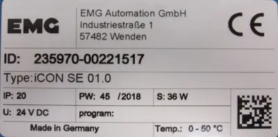 NEW EMG ICON SE 01.0 CONTROLLER ICONSE010