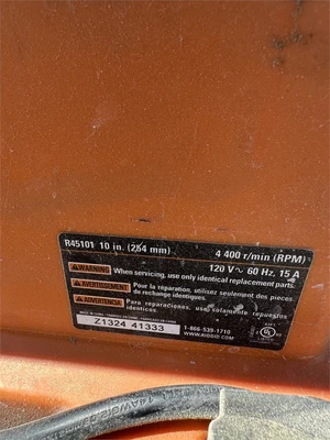 Used RIDGID "R45101" Woodworking Table Saws California US | MachineryMax #1373203