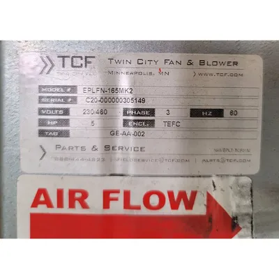 NEW TWIN CITY FAN EPLFN-165MK2