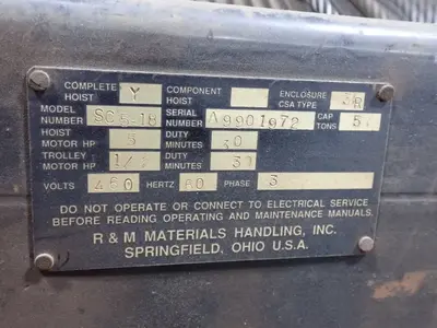 USED R & M MATERIALS HANDLING INC. SC 518