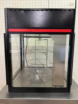 Used Hatco Used Hatco FSD-2 Two Door Heated Pizza Display Cabinet w/Circle Rack and Motor 120V Heated Cabinets & Displays Illinois US | Falcon Restaurant Supply #1375654