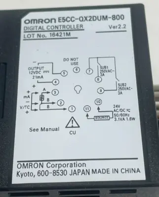 NEW OMRON E5CC-QX2DUM-800 DIGITAL CONTROLLER 24V 50/60HZ E5CCQX2DUM800