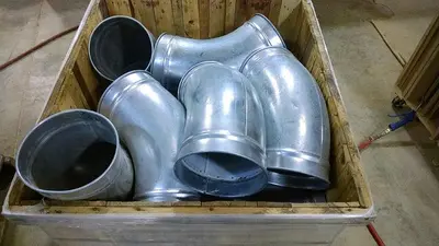 NEW US DUCT 6" ROLLED LIP 5' PIPE