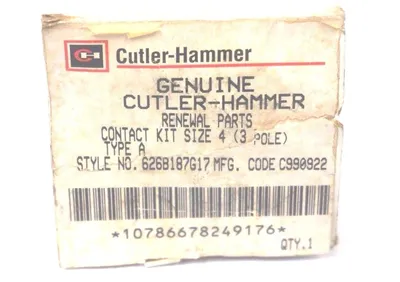 NEW CUTLER HAMMER 626B187G17 CONTACT KIT SIZE 4