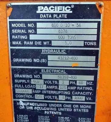 USED 1979 PACIFIC 600-D10-54