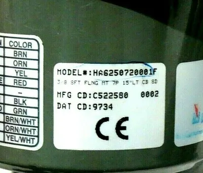 USED DANAHER CONTROLS HA6250720001F ENCODER 3/8 SHAFT