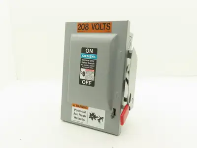 Siemens GNF322 Safety Switch Disconnect Non Fusible 60A 240VAC 250VDC HP Rated