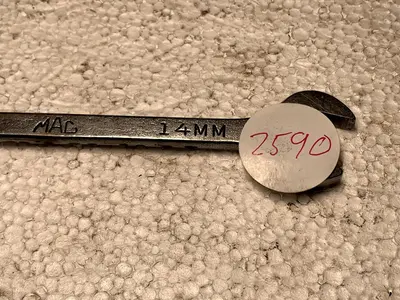 USED,   MAC  TOOLS  "14MM"  ANGLE HEAD  WRENCH,M14DA,  USA