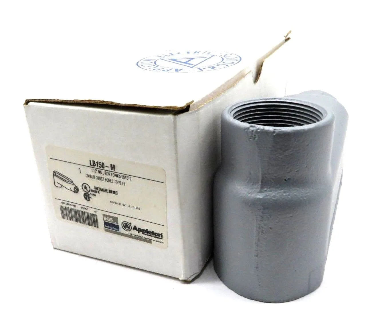 NEW APPLETON LB150-M 1 1/2 INCH CONDUIT BODY LB150M