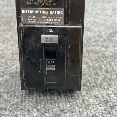 Used Square D Q1380 Circuit Breakers California US | Davliegogo LLC #1707105