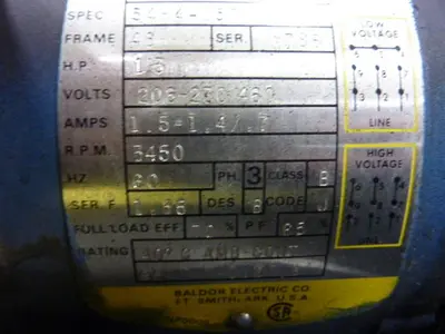 USED BALDOR M3457