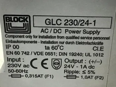 USED BLOCK TRAFO GLC 230/24-1
