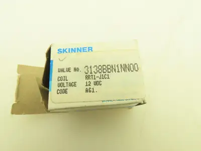 Honeywell Skinner 3138BBN1NN00 Brass Solenoid Valve 3-Way NO 12VDC 35PSI 1/8"NPT
