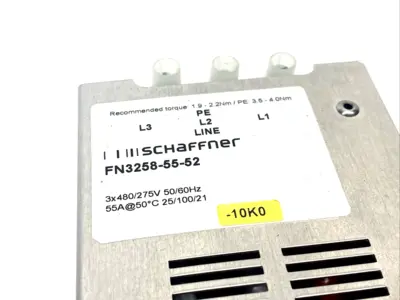 FN3258-55-52 | Schaffner  Power Line Filter 55A 3-Phase 480V - Used