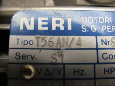 Motori NERI T56AN/4 Gearmotor 60:1 Ratio 1/10Hp NVRV-025 Speed Reducer