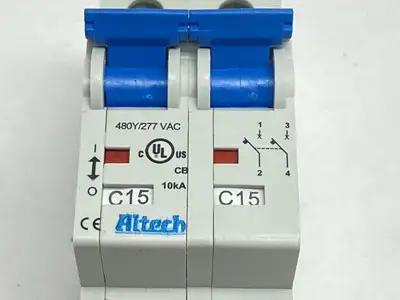 New | in-Stock Altech Corp Miniature Circuit Breaker 2-Pole 15A 480Y/277VAC Circuit Breakers Michigan US | Maverick Industrial Sales #1389192
