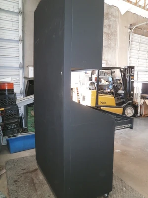 Custom Black Design Workbench Design Furniture. Re-purpose  47 1/2" X26" X 95"
