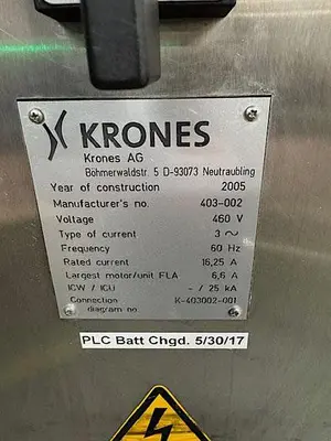 USED 2005 KRONES UNIMODUL