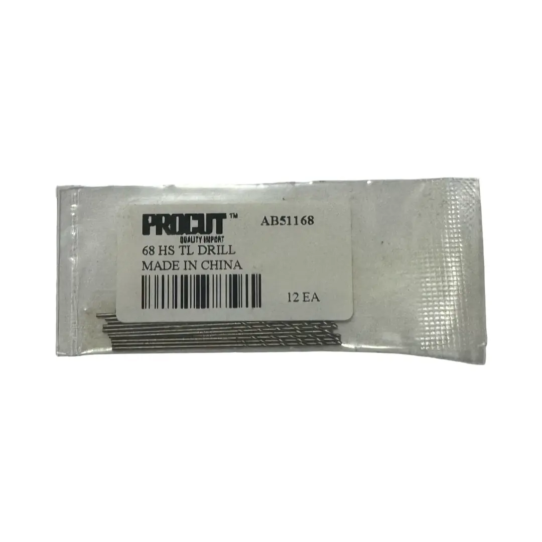 ProCut #68 HSS Drill Bits Taper Length 12 Pack