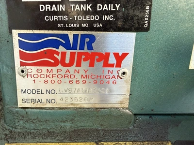 Used AIR SUPPLY CV97A11A352A Lubricated Reciprocating Air Compressors Michigan US | Miedema Asset Management Group #1390027