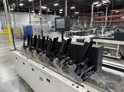 USED PITNEY BOWES (6) STATION FLOWMASTER 1200 MAIL INSERTER