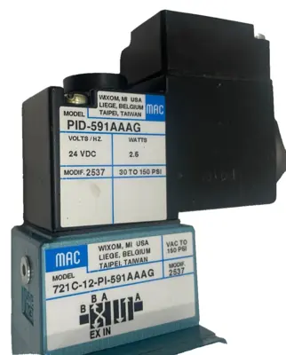 NEW MAC VALVES 721C-12-PI-591AAAG SOLENOID VALVE 721C12PI591AAAG