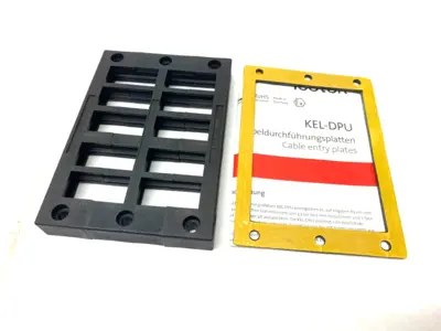 USED ICOTEK CABLE ENTRY PLATE TRANSIT SYSTEM FRAME, KEL 24/20 MT SCHWARZ