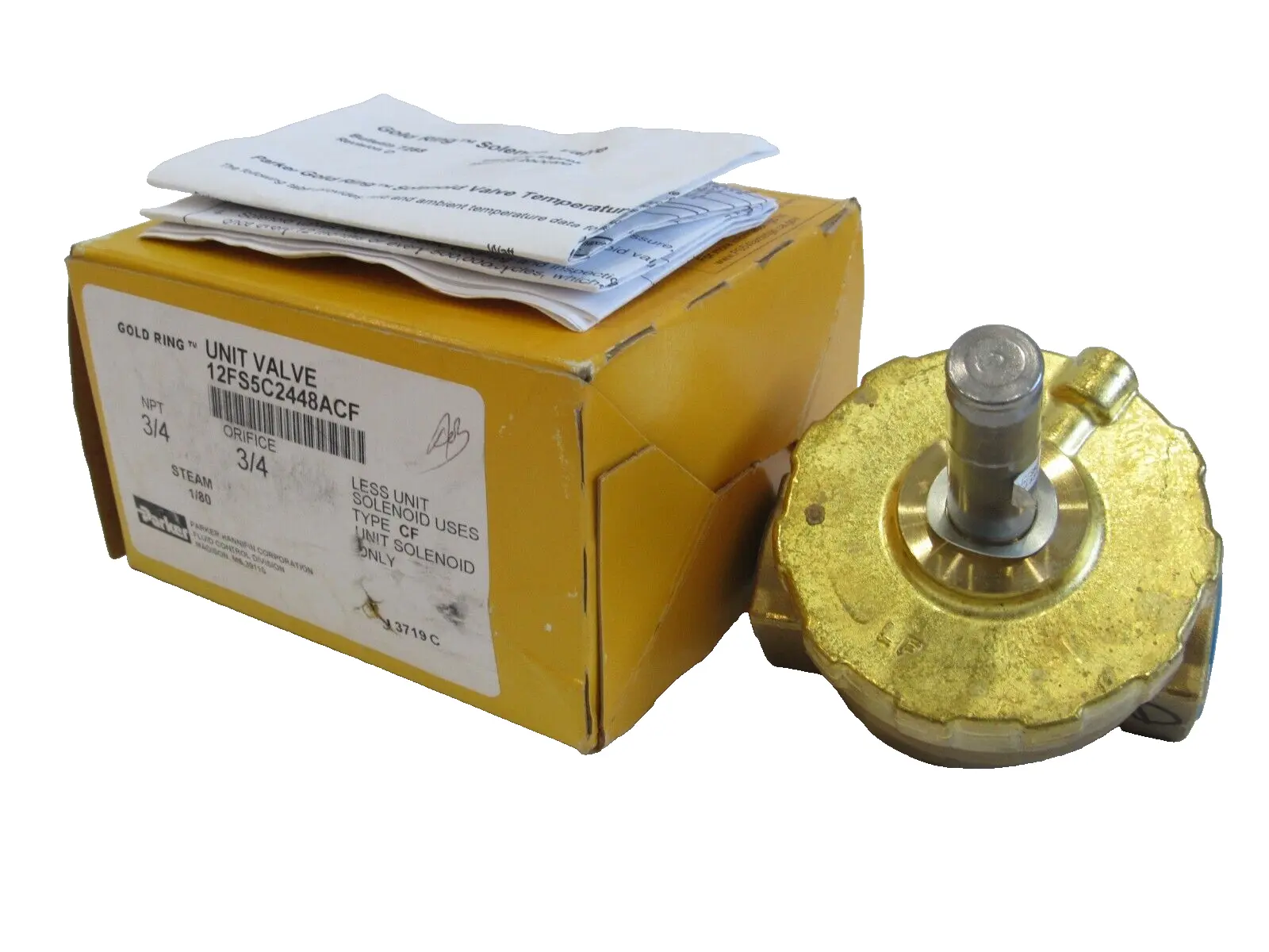 NEW PARKER 12FS5C2448ACF VALVE NPT 3/4 ORFICE