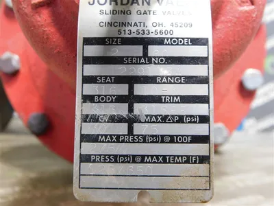 USED JORDAN VALVES 60