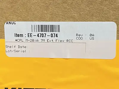 New | in-Stock FANUC Robot Cable Assembly CPL M-20iA 7M Ext Flex RCC Robot Parts Michigan US | Maverick Industrial Sales #1395105