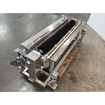 Used 1/2HP Motorized Sanitary Conveyor Belt Washing System - 54"W