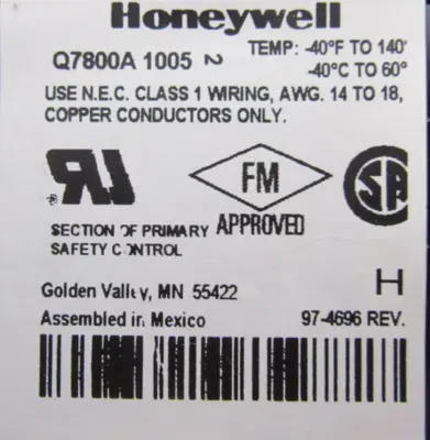 NEW HONEYWELL HONEYWELL Q7800A1005