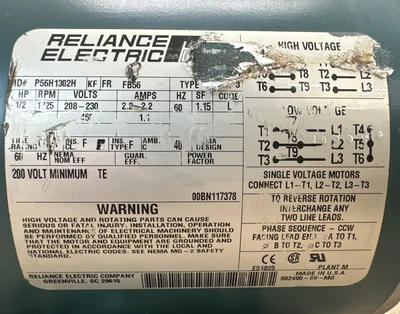 NEW Reliance Electric P56H1302H