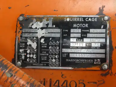 P&H HEH Squirrel Cage Crane Duty AC Motor 3Hp 1675 RPM 230/460V 3PH 213S