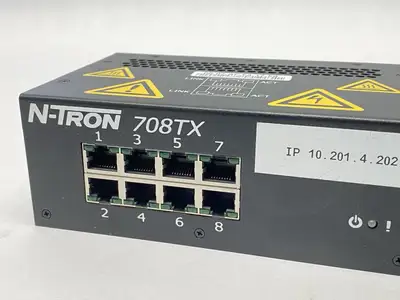 USED N-TRON FULLY MANAGED INDUSTRIAL ETHERNET SWITCH WITH 8 PORTS 10/100BASET