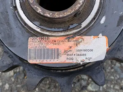 Roller Chain Sprocket 120C15012I, Size 120, 15 Teeth