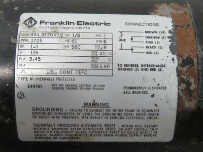 Used FRANKLIN ELECTRIC _UNKNOWN_ A.C. Motors | OCO Industrial #1586947
