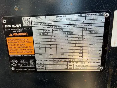 Used 2023 DOOSAN BC30S-7 4-Wheel Sit down Electric Counterbalance Forklifts Illinois US | Somerset Equipment Sales #1546132